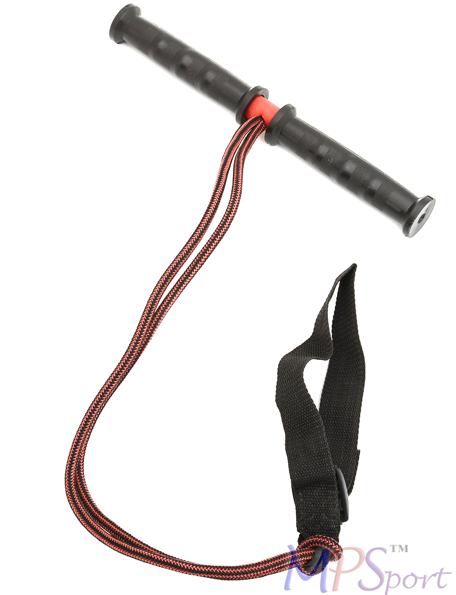 Эспандер Пресс-Бицепс-Бедро Усиленный (рукоятка с анатомическими ручками, двойной резиновый шнур, L-70 см)