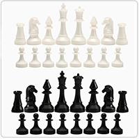 Фигуры шахматные гроссмейстерские пластиковые в пакете