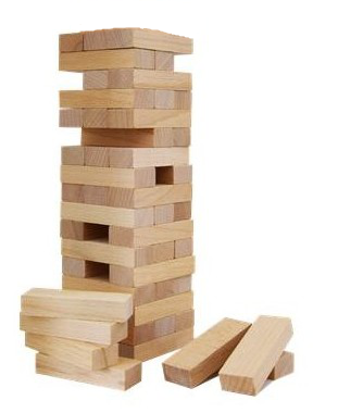 Логическая игра "Башня" (дженга, падающая башня). 51 элемент - 100% ДЕРЕВО